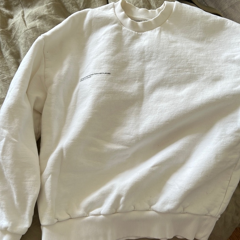 Pangaia off- white crewneck sweatshirt, size small
